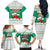 Bulgaria Christmas Family Matching Off The Shoulder Long Sleeve Dress and Hawaiian Shirt with Green-White Theme, Coat of Arms, and National Flag Motif - Wonder Print Shop