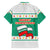 Bulgaria Christmas Family Matching Off The Shoulder Long Sleeve Dress and Hawaiian Shirt with Green-White Theme, Coat of Arms, and National Flag Motif - Wonder Print Shop