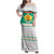 Bulgaria Christmas Family Matching Off Shoulder Maxi Dress and Hawaiian Shirt with Green-White Theme, Coat of Arms, and National Flag Motif - Wonder Print Shop