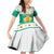 Bulgaria Christmas Family Matching Off Shoulder Short Dress and Hawaiian Shirt with Green-White Theme, Coat of Arms, and National Flag Motif - Wonder Print Shop