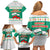 Bulgaria Christmas Family Matching Off Shoulder Short Dress and Hawaiian Shirt with Green-White Theme, Coat of Arms, and National Flag Motif - Wonder Print Shop
