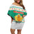 Bulgaria Christmas Family Matching Off Shoulder Short Dress and Hawaiian Shirt with Green-White Theme, Coat of Arms, and National Flag Motif - Wonder Print Shop