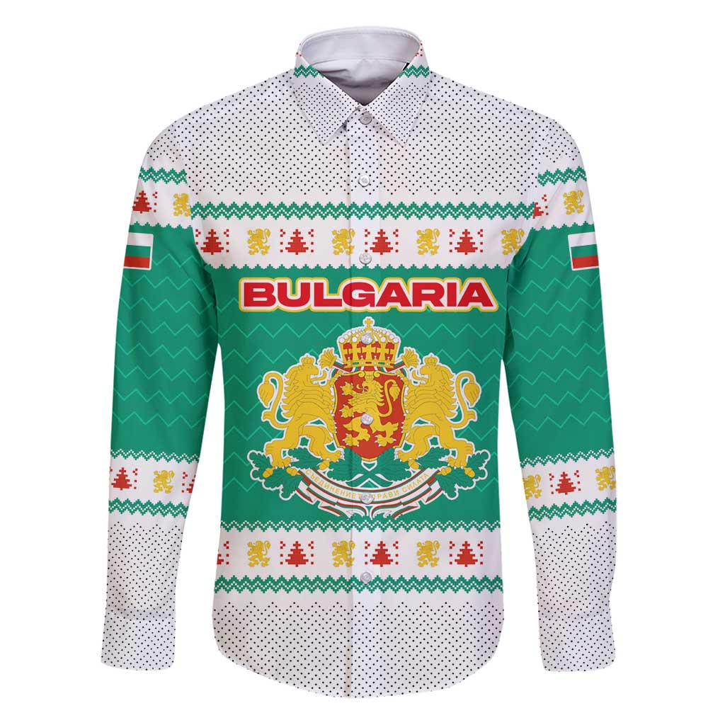 Bulgaria Christmas Family Matching Puletasi and Hawaiian Shirt with Green-White Theme, Coat of Arms, and National Flag Motif - Wonder Print Shop