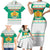 Bulgaria Christmas Family Matching Short Sleeve Bodycon Dress and Hawaiian Shirt with Green-White Theme, Coat of Arms, and National Flag Motif - Wonder Print Shop