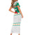 Bulgaria Christmas Family Matching Short Sleeve Bodycon Dress and Hawaiian Shirt with Green-White Theme, Coat of Arms, and National Flag Motif - Wonder Print Shop
