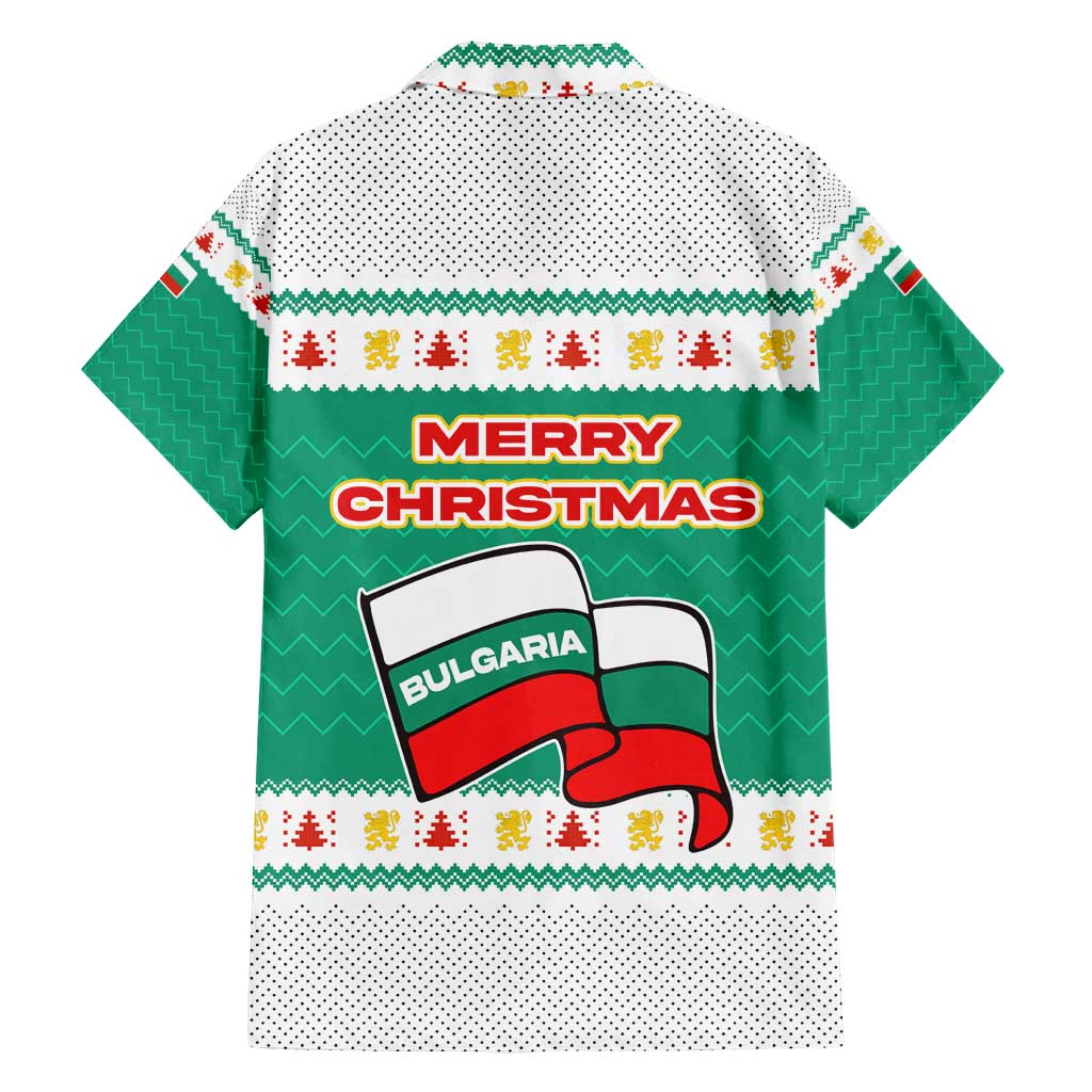 Bulgaria Christmas Family Matching Summer Maxi Dress and Hawaiian Shirt with Green-White Theme, Coat of Arms, and National Flag Motif - Wonder Print Shop