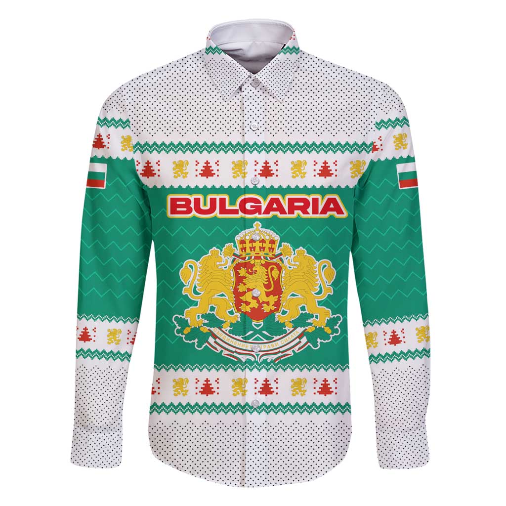 Bulgaria Christmas Family Matching Summer Maxi Dress and Hawaiian Shirt with Green-White Theme, Coat of Arms, and National Flag Motif - Wonder Print Shop