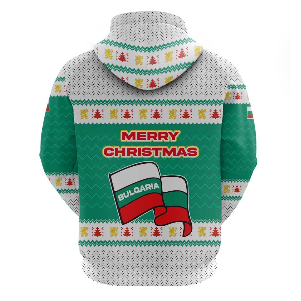 Bulgaria Christmas Hoodie with Green-White Theme, Coat of Arms, and National Flag Motif - Wonder Print Shop
