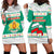 Bulgaria Christmas Hoodie Dress with Green-White Theme, Coat of Arms, and National Flag Motif - Wonder Print Shop