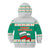 Bulgaria Christmas Kid Hoodie with Green-White Theme, Coat of Arms, and National Flag Motif - Wonder Print Shop
