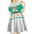 Bulgaria Christmas Kid Short Sleeve Dress with Green-White Theme, Coat of Arms, and National Flag Motif - Wonder Print Shop