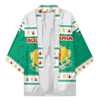 Bulgaria Christmas Kimono with Green-White Theme, Coat of Arms, and National Flag Motif - Wonder Print Shop
