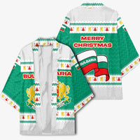 Bulgaria Christmas Kimono with Green-White Theme, Coat of Arms, and National Flag Motif - Wonder Print Shop