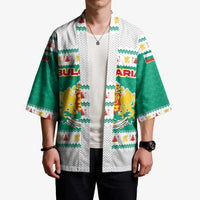 Bulgaria Christmas Kimono with Green-White Theme, Coat of Arms, and National Flag Motif - Wonder Print Shop