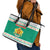 Bulgaria Christmas Leather Tote Bag with Green-White Theme, Coat of Arms, and National Flag Motif - Wonder Print Shop