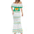 Bulgaria Christmas Mermaid Dress with Green-White Theme, Coat of Arms, and National Flag Motif - Wonder Print Shop