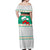 Bulgaria Christmas Off Shoulder Maxi Dress with Green-White Theme, Coat of Arms, and National Flag Motif - Wonder Print Shop