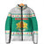 Bulgaria Christmas Padded Jacket with Green-White Theme, Coat of Arms, and National Flag Motif - Wonder Print Shop
