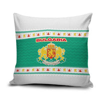 Bulgaria Christmas Pillow Cover with Green-White Theme, Coat of Arms, and National Flag Motif - Wonder Print Shop