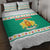 Bulgaria Christmas Quilt Bed Set with Green-White Theme, Coat of Arms, and National Flag Motif - Wonder Print Shop