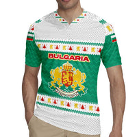 Bulgaria Christmas Rugby Jersey with Green-White Theme, Coat of Arms, and National Flag Motif - Wonder Print Shop