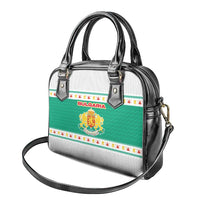 Bulgaria Christmas Shoulder Handbag with Green-White Theme, Coat of Arms, and National Flag Motif - Wonder Print Shop