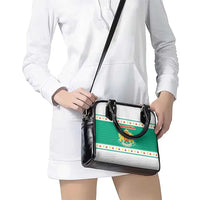 Bulgaria Christmas Shoulder Handbag with Green-White Theme, Coat of Arms, and National Flag Motif - Wonder Print Shop