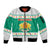 Bulgaria Christmas Sleeve Zip Bomber Jacket with Green-White Theme, Coat of Arms, and National Flag Motif - Wonder Print Shop