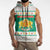 Bulgaria Christmas Sleeveless Zip Hoodie with Green-White Theme, Coat of Arms, and National Flag Motif - Wonder Print Shop