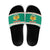 Bulgaria Christmas Slide Sandals with Green-White Theme, Coat of Arms, and National Flag Motif - Wonder Print Shop