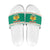 Bulgaria Christmas Slide Sandals with Green-White Theme, Coat of Arms, and National Flag Motif - Wonder Print Shop
