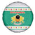 Bulgaria Christmas Spare Tire Cover with Green-White Theme, Coat of Arms, and National Flag Motif - Wonder Print Shop