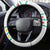 Bulgaria Christmas Steering Wheel Cover with Green-White Theme, Coat of Arms, and National Flag Motif - Wonder Print Shop