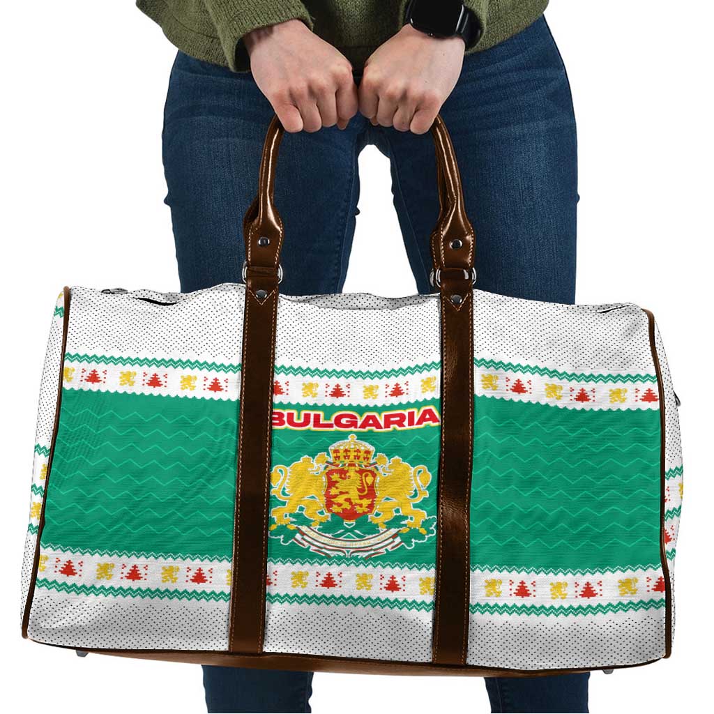 Bulgaria Christmas Travel Bag with Green-White Theme, Coat of Arms, and National Flag Motif - Wonder Print Shop