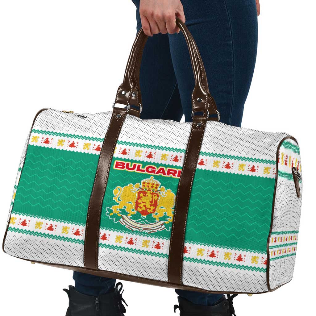 Bulgaria Christmas Travel Bag with Green-White Theme, Coat of Arms, and National Flag Motif - Wonder Print Shop