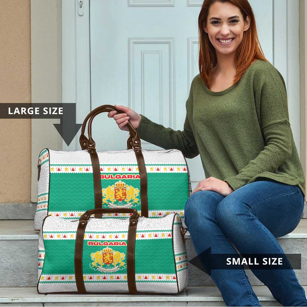 Bulgaria Christmas Travel Bag with Green-White Theme, Coat of Arms, and National Flag Motif - Wonder Print Shop