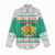 Bulgaria Christmas Women Casual Shirt with Green-White Theme, Coat of Arms, and National Flag Motif - Wonder Print Shop