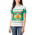 Bulgaria Christmas Women Polo Shirt with Green-White Theme, Coat of Arms, and National Flag Motif - Wonder Print Shop