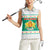 Bulgaria Christmas Women Sleeveless Polo Shirt with Green-White Theme, Coat of Arms, and National Flag Motif - Wonder Print Shop