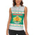 Bulgaria Christmas Women Sleeveless Polo Shirt with Green-White Theme, Coat of Arms, and National Flag Motif - Wonder Print Shop