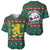 Bulgaria Christmas Baseball Jersey with Green-Red Theme, Golden Lion, and Santa Sleigh Motif - Wonder Print Shop