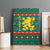 Bulgaria Christmas Canvas Wall Art with Green-Red Theme, Golden Lion, and Santa Sleigh Motif - Wonder Print Shop
