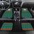 Bulgaria Christmas Car Mats with Green-Red Theme, Golden Lion, and Santa Sleigh Motif - Wonder Print Shop