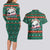 Bulgaria Christmas Couples Matching Long Sleeve Bodycon Dress and Hawaiian Shirt with Green-Red Theme, Golden Lion, and Santa Sleigh Motif - Wonder Print Shop