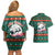 Bulgaria Christmas Couples Matching Off Shoulder Short Dress and Hawaiian Shirt with Green-Red Theme, Golden Lion, and Santa Sleigh Motif - Wonder Print Shop