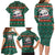 Bulgaria Christmas Family Matching Long Sleeve Bodycon Dress and Hawaiian Shirt with Green-Red Theme, Golden Lion, and Santa Sleigh Motif - Wonder Print Shop