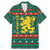 Bulgaria Christmas Family Matching Mermaid Dress and Hawaiian Shirt with Green-Red Theme, Golden Lion, and Santa Sleigh Motif - Wonder Print Shop