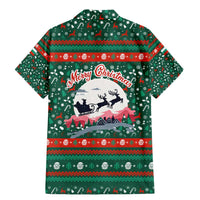 Bulgaria Christmas Family Matching Mermaid Dress and Hawaiian Shirt with Green-Red Theme, Golden Lion, and Santa Sleigh Motif - Wonder Print Shop