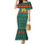 Bulgaria Christmas Family Matching Mermaid Dress and Hawaiian Shirt with Green-Red Theme, Golden Lion, and Santa Sleigh Motif - Wonder Print Shop
