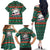 Bulgaria Christmas Family Matching Off The Shoulder Long Sleeve Dress and Hawaiian Shirt with Green-Red Theme, Golden Lion, and Santa Sleigh Motif - Wonder Print Shop